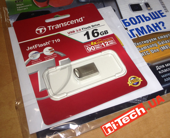 3 флешки Transcend JetFlash 710 на 16ГБ
