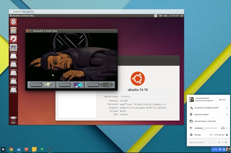 Linux внутри Chrome OS