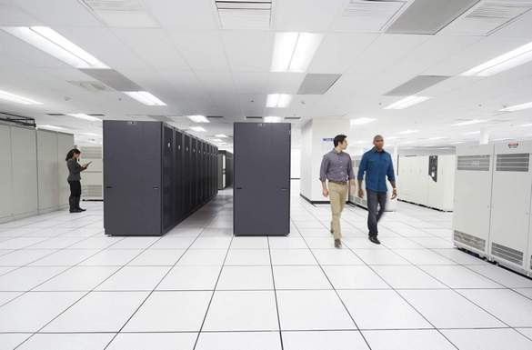 Workers in a Large Data Center