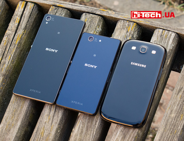 Sony Xperia Z3, Sony Xperia Z3 Compact и Samsung Galaxy s3. <a href=