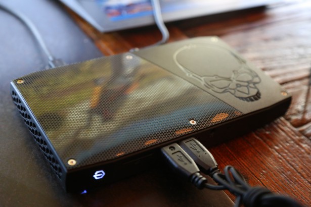 Intel Corp.’s new Skull Canyon NUC is displayed at the Game Developers Conference on March 16, 2016. The much-anticipated Intel NUC features a 6thGeneration Intel Core i7 processor, Intel Iris Pro graphics and Thunderbolt 3.The 2016 Game Developers Conference, the largest professionals-only gaming industry event, runs from March 14-18 in San Francisco. <a href=