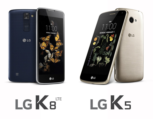 Смартфоны LG K8 и K5