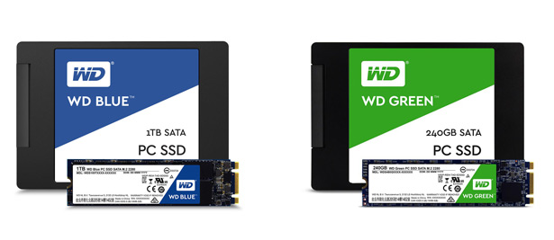 SSD-диски серий WD Blue и WD Green