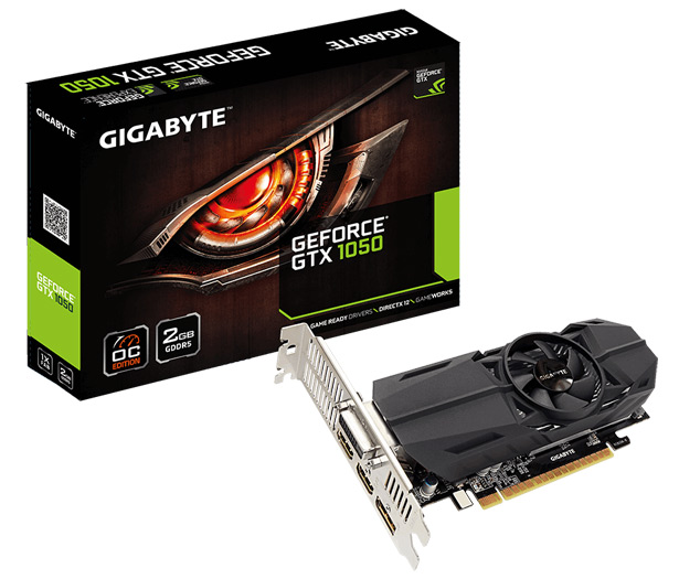 Gigabyte GeForce GTX 1050 OC Low Profile 2G (GV-N1050OC-2GL)