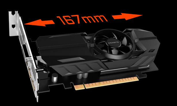 Gigabyte GeForce GTX 1050 Ti OC Low Profile 4G (GV-N105TOC-4GL)