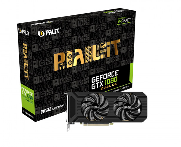 Видеокарта Palit GeForce GTX 1080 Dual OC