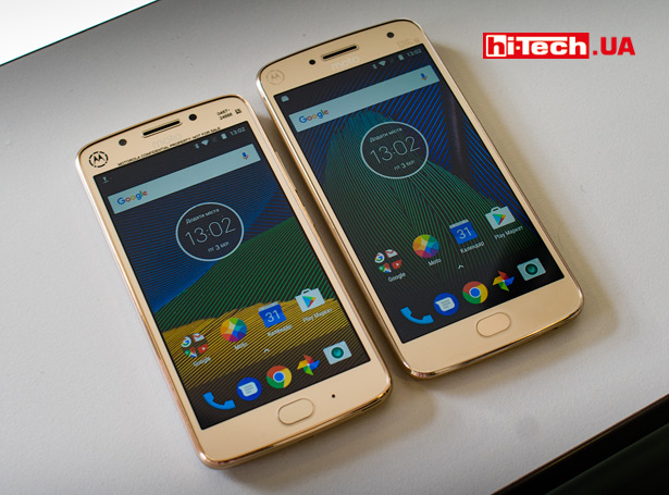 Смартфоны Moto G5 и Moto G5 Plus (справа)